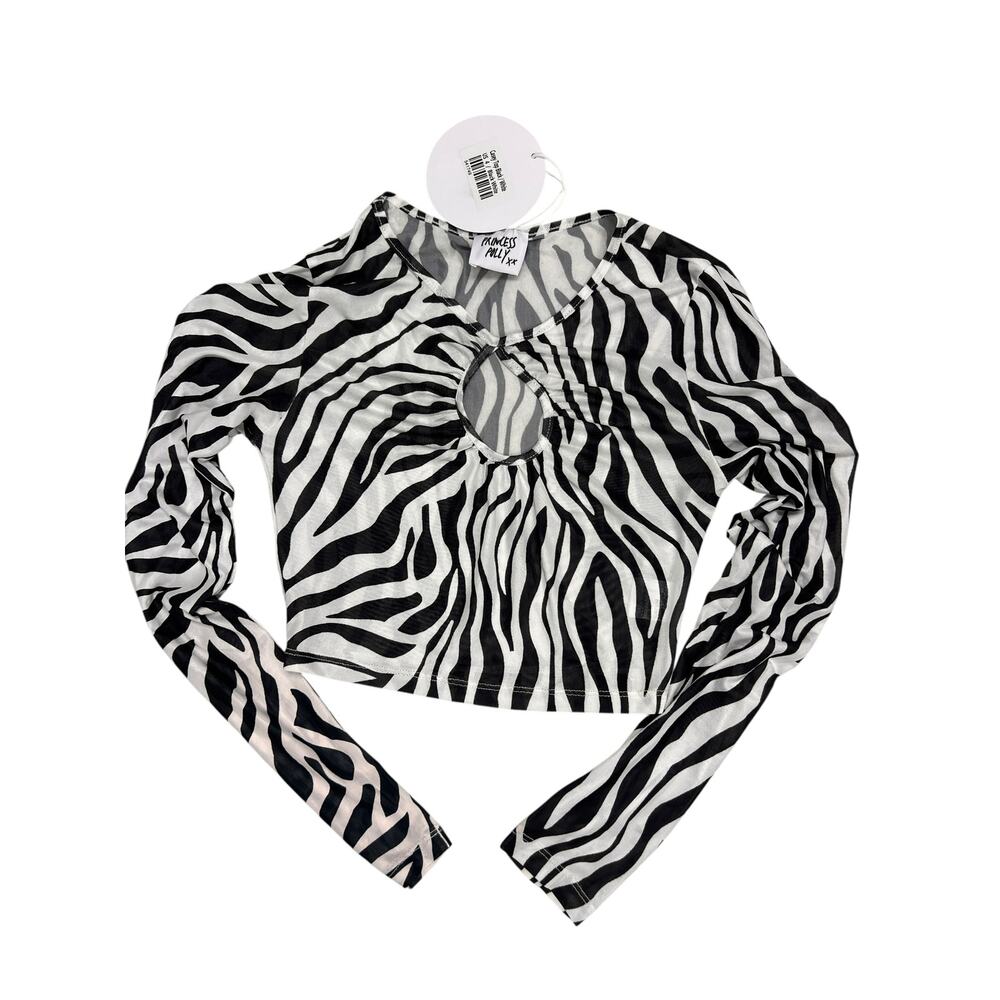 Princess Polly Zebra Print Long Sleeve NWT